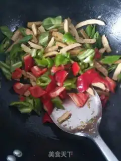 Make Cream pepper fried beans step 4