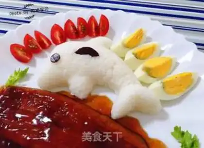 Make Eel dolphin rice step 4