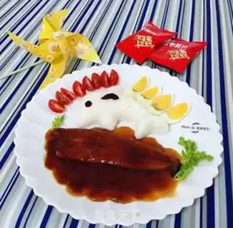 Make Eel dolphin rice step 6