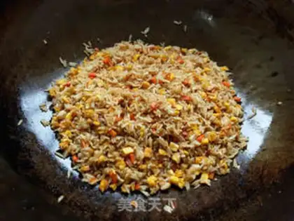 Make Pork egg fried rice step 6