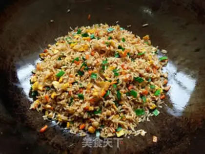 Make Pork egg fried rice step 7