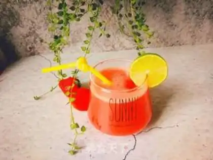 Make Fresh strawberry juice step 7