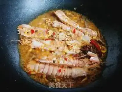 Make Spicy leather shrimp step 8