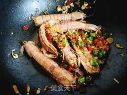Make Spicy leather shrimp step 10