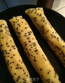 Make Black sesame egg rolls step 8