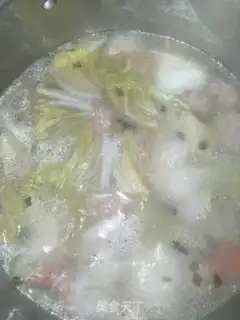 Make Big cabbage tacoball soup step 10