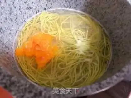 Make Cod egg yolk noodles step 8