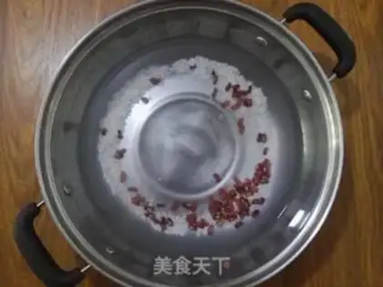 Make Red-treed baby rice congee step 2