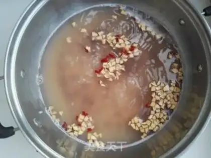 Make Red-treed baby rice congee step 5