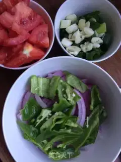Make Fish, pork and eggplant step 1