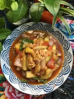 Make Fish, pork and eggplant step 10