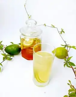 Make Homemade lemon honey water step 5