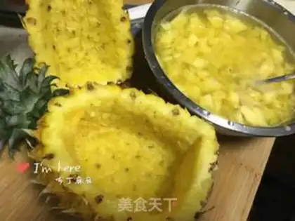 Make Pineapple rice step 3
