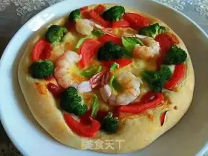 Make Seafood pizza step 3