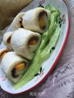 Make Toast rose mango step 5