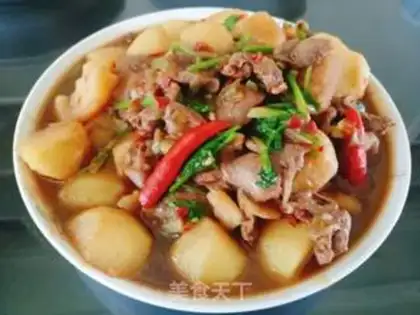 Make Chicken heart stew of potatoes step 7