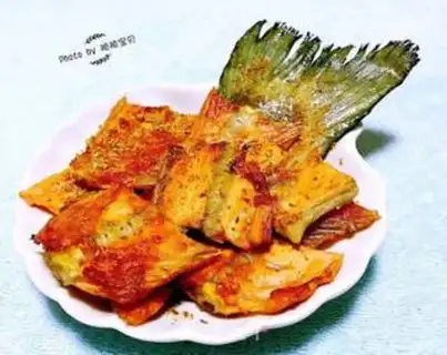 Make Fried salmon bones step 6