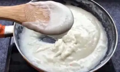 Make Cracker leather and fresh milk step 3