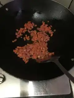 Make Carrot corn and ham sausage step 2