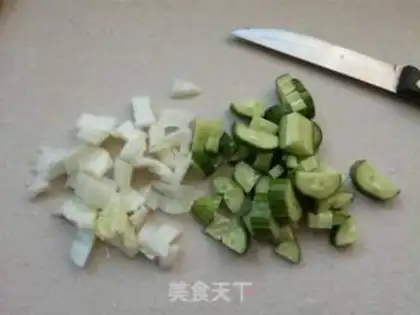 Make Fresh cucumber cabbage step 1