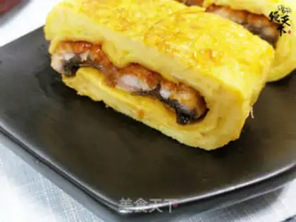 Make Children baked eel and egg burns step 11