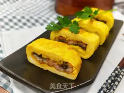 Make Children baked eel and egg burns step 12