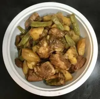 Make Chestbone and potatoes and beans step 8