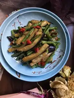 Make Dry bean-fruit eggplant step 13