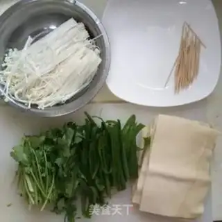 Make Fried tofu, golden mushroom step 0