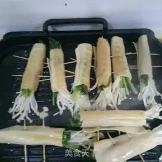 Make Fried tofu, golden mushroom step 7