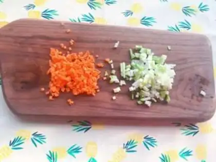 Make Shrimp veggie fried rice step 1