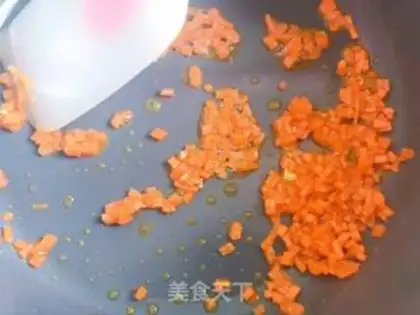 Make Shrimp veggie fried rice step 2