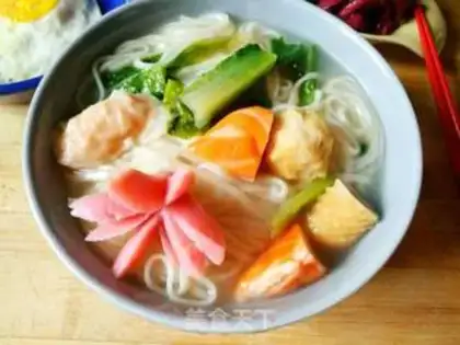Make Fishball vegetable noodles step 6