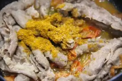 Make Curry tomato fat oxen step 5