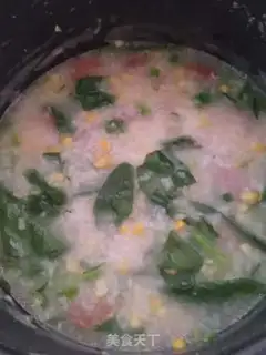 Make Vegetable skinny sausage congee step 3