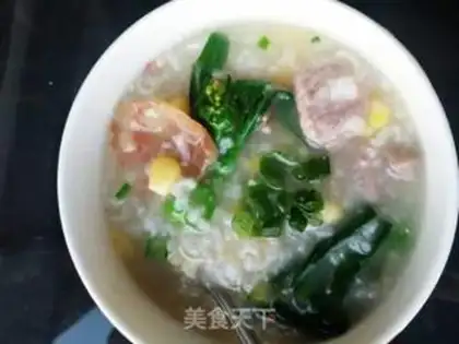 Make Vegetable skinny sausage congee step 4