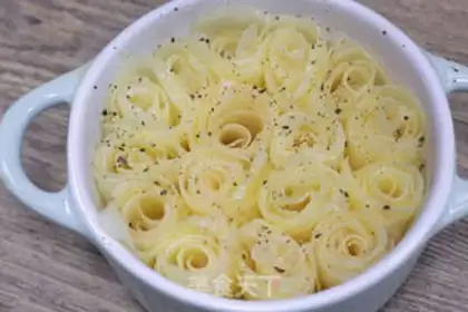 Make Potato roses step 6