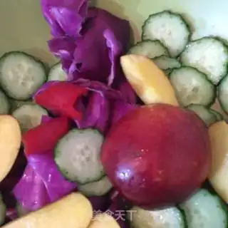 Make Chicken vegetable fruit salad step 1