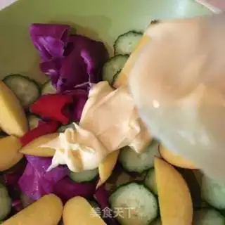Make Chicken vegetable fruit salad step 3