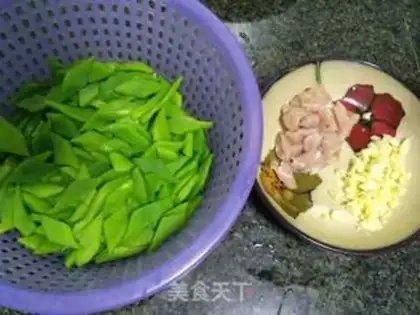 Make Sword bean fried meat step 2