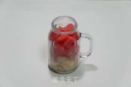 Make Watermelon peach juice step 3