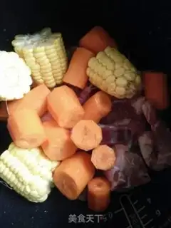 Make Corn steak soup step 1