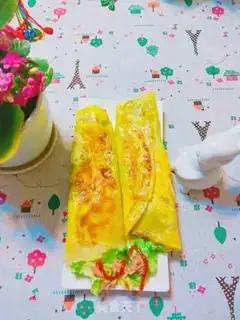 Make Sauce and vegetable eggcake step 12