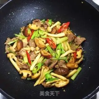 Make Double mushroom fried meat step 11