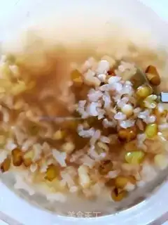 Make Green bean congee step 5