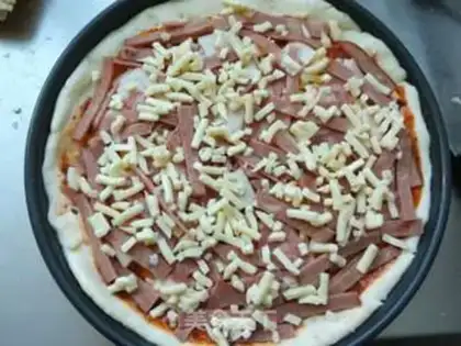 Make Bacon ham and vegetables pizza step 10
