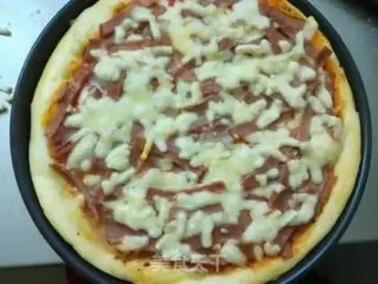 Make Bacon ham and vegetables pizza step 12
