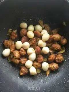 Make Red meatball quail eggs step 7