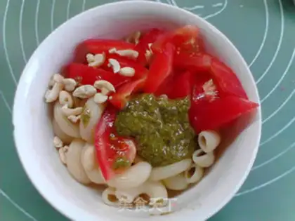 Make A macaroni with peanuts step 9