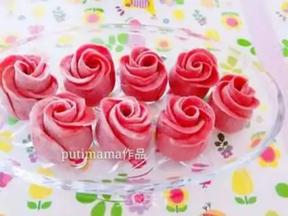Make Pink roses step 8